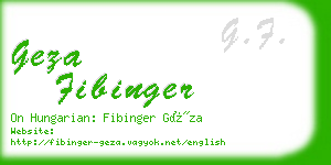 geza fibinger business card